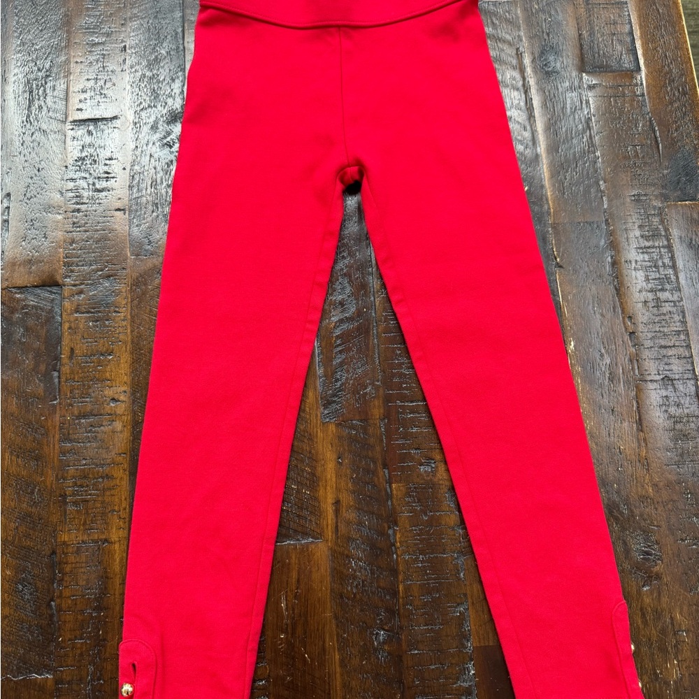 Janie and Jack Vibrant Red Kids Leggings